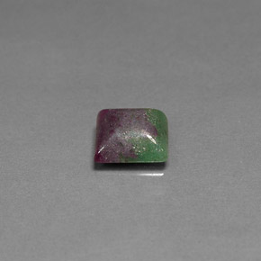 2.33캐럿 천연 멀티컬러 루비 조이사이트, 스퀘어, 7.8×7.6 mm, 불투명체