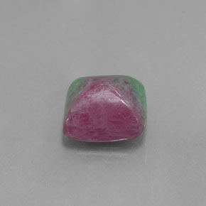 3.22캐럿 천연 멀티컬러 루비 조이사이트, 바게트, 8.5×8.3 mm, 불투명체