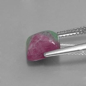 3.22캐럿 천연 멀티컬러 루비 조이사이트, 바게트, 8.5×8.3 mm, 불투명체