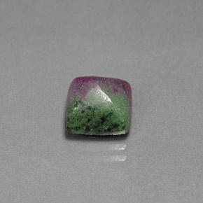 3.64캐럿 천연 멀티컬러 루비 조이사이트, 바게트, 8.1×7.8 mm, 불투명체