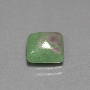 3.05캐럿 천연 멀티컬러 루비 조이사이트, 스퀘어, 8.3×8.2 mm, 불투명체