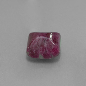 3.39캐럿 천연 멀티컬러 루비 조이사이트, 스퀘어, 8.2×7.9 mm, 불투명체