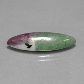 8.33캐럿 천연 멀티컬러 루비 조이사이트, 마퀴즈, 24.1×8.2 mm, 불투명체