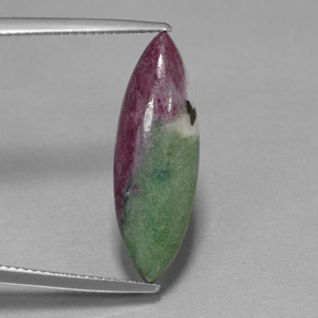 8.33캐럿 천연 멀티컬러 루비 조이사이트, 마퀴즈, 24.1×8.2 mm, 불투명체