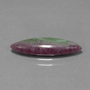 2.59캐럿 천연 멀티컬러 루비 조이사이트, 마퀴즈, 18.2×5.5 mm, 불투명체
