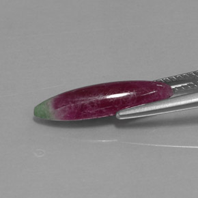 3.94캐럿 천연 멀티컬러 루비 조이사이트, 마퀴즈, 18.4×5.6 mm, 불투명체