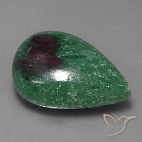16.04캐럿 천연 다색 루비-Zoisite, 배 모양, 불투명체