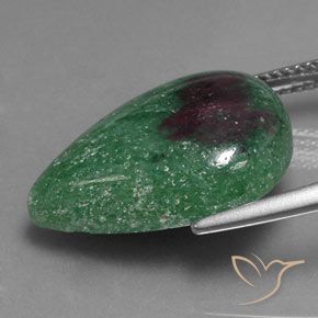 16.04캐럿 천연 다색 루비-Zoisite, 배 모양, 불투명체