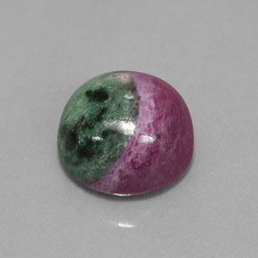 7.99캐럿 천연 멀티컬러 루비 조이사이트, 라운드 컷, 11.08 mm, 불투명체