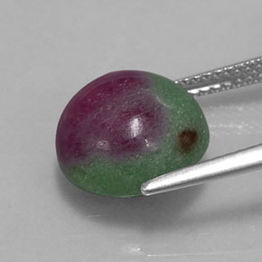 7.72캐럿 천연 멀티컬러 루비 조이사이트, 라운드 컷, 11.30 mm, 불투명체