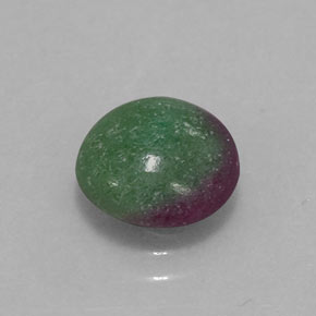2.80캐럿 천연 멀티컬러 루비 조이사이트, 라운드 컷, 9.00 mm, 불투명체