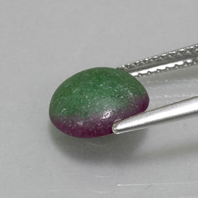 2.80캐럿 천연 멀티컬러 루비 조이사이트, 라운드 컷, 9.00 mm, 불투명체