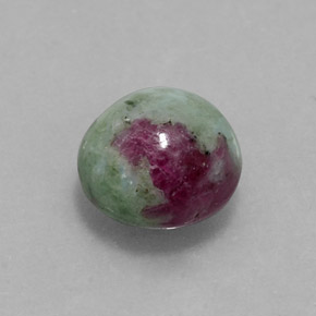 3.91캐럿 천연 멀티컬러 루비 조이사이트, 라운드 컷, 9.06 mm, 불투명체