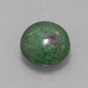 5.13캐럿 천연 멀티컬러 루비 조이사이트, 라운드 컷, 9.94 mm, 불투명체