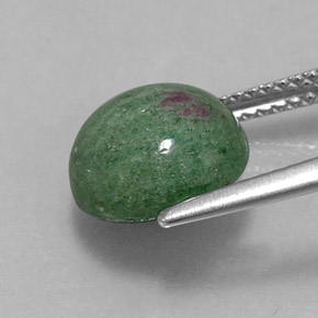 5.13캐럿 천연 멀티컬러 루비 조이사이트, 라운드 컷, 9.94 mm, 불투명체