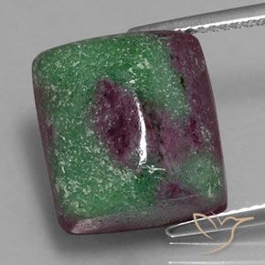 19.20ct 자연스러운 다색 루비-Zoisite, 바게트, 불투명체