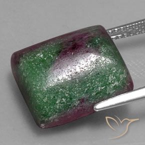 19.20캐럿 천연 다색 루비-Zoisite, 바게트, 불투명체