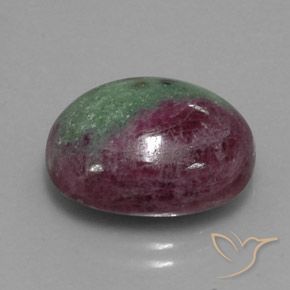 15.00캐럿 천연 멀티컬러 루비 조이사이트, 타원형 컷, 16.6×14 mm, 불투명체