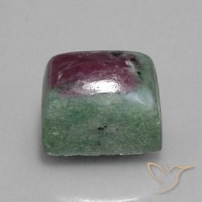 15.55캐럿 천연 다색 루비-Zoisite, 바게트, 불투명체