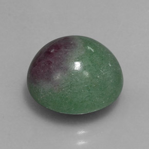 10.33캐럿 천연 멀티컬러 루비 조이사이트, 라운드 컷, 13.01 mm, 불투명체