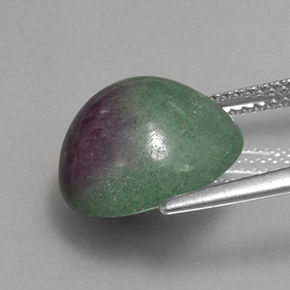 10.33캐럿 천연 멀티컬러 루비 조이사이트, 라운드 컷, 13.01 mm, 불투명체