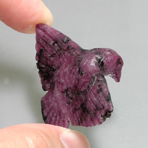 48.53캐럿 천연 멀티컬러 루비 조이사이트, 멋진 모양, 39.8×28.6 mm, 불투명체