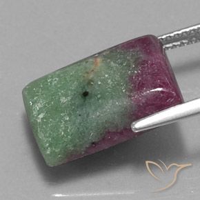 11.43캐럿 천연 다색 루비-Zoisite, 바게트, 불투명체