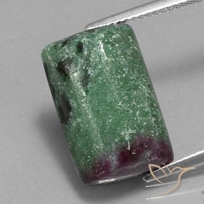 13.09ct 자연스러운 다색 루비-Zoisite, 바게트, 불투명체