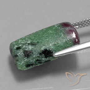 13.09캐럿 천연 다색 루비-Zoisite, 바게트, 불투명체