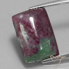13.01ct 자연스러운 다색 루비-Zoisite, 바게트, 불투명체