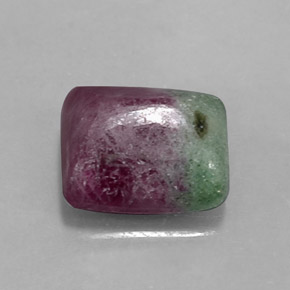 5.41캐럿 천연 멀티컬러 루비 조이사이트, 스퀘어, 10.1×9.2 mm, 불투명체