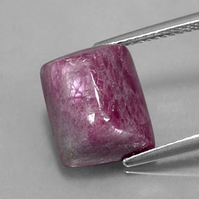 8.80캐럿 천연 멀티컬러 루비 조이사이트, 바게트, 12.3×10.1 mm, 불투명체