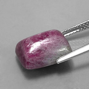 8.80캐럿 천연 멀티컬러 루비 조이사이트, 바게트, 12.3×10.1 mm, 불투명체
