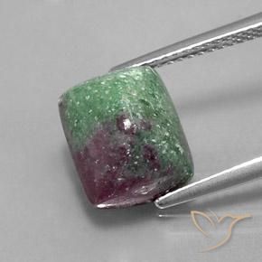 8.27ct 자연스러운 다색 루비-Zoisite, 바게트, 불투명체