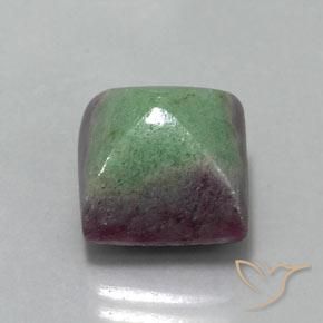 10.92캐럿 천연 다색 루비-Zoisite, 정사각형, 불투명체