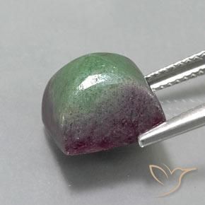 10.92캐럿 천연 다색 루비-Zoisite, 정사각형, 불투명체