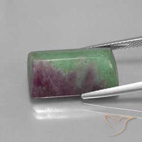 16.75ct 자연스러운 다색 루비-Zoisite, 바게트, 불투명체