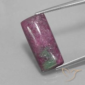 10.58ct 자연스러운 다색 루비-Zoisite, 바게트, 불투명체