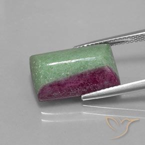12.20ct 자연스러운 다색 루비-Zoisite, 바게트, 불투명체