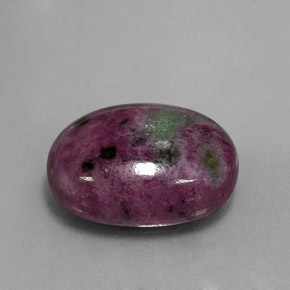 13.33캐럿 천연 멀티컬러 루비 조이사이트, 타원형 컷, 16×12 mm, 불투명체