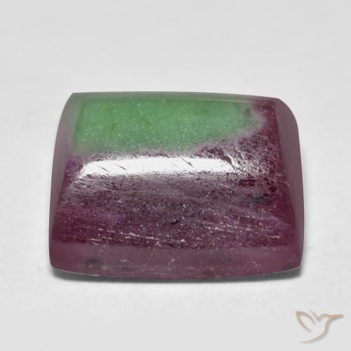 15.67캐럿 천연 다색 루비-Zoisite, 바게트, 불투명체