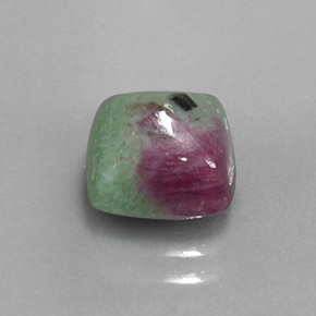 2.87캐럿 천연 멀티컬러 루비 조이사이트, 스퀘어, 7.9×7.9 mm, 불투명체