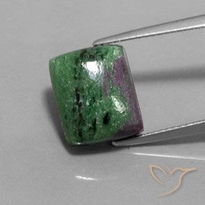 10.12ct 자연스러운 다색 루비-Zoisite, 바게트, 불투명체