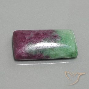 18.00캐럿 천연 다색 루비-Zoisite, 바게트, 불투명체