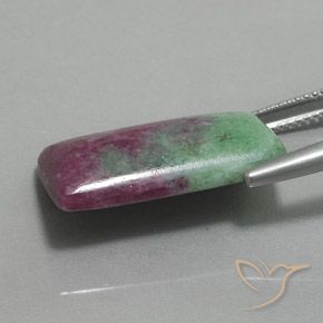 18.00캐럿 천연 다색 루비-Zoisite, 바게트, 불투명체