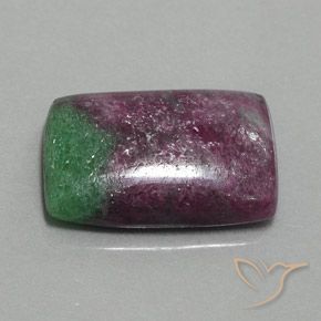 16.97캐럿 천연 다색 루비-Zoisite, 바게트, 불투명체