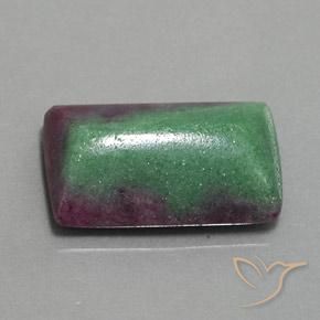 16.86캐럿 천연 다색 루비-Zoisite, 바게트, 불투명체