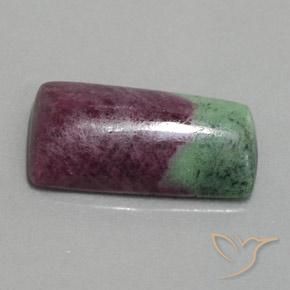 19.85캐럿 천연 다색 루비-Zoisite, 바게트, 불투명체