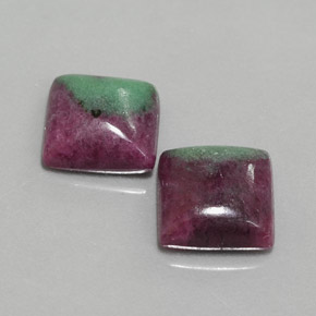 캐럿 천연 멀티컬러 루비 조이사이트 보석, 스퀘어, 11.3×11 mm, 불투명체