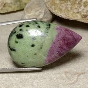62.20캐럿 천연 다색 루비-Zoisite, 배 모양, 불투명체